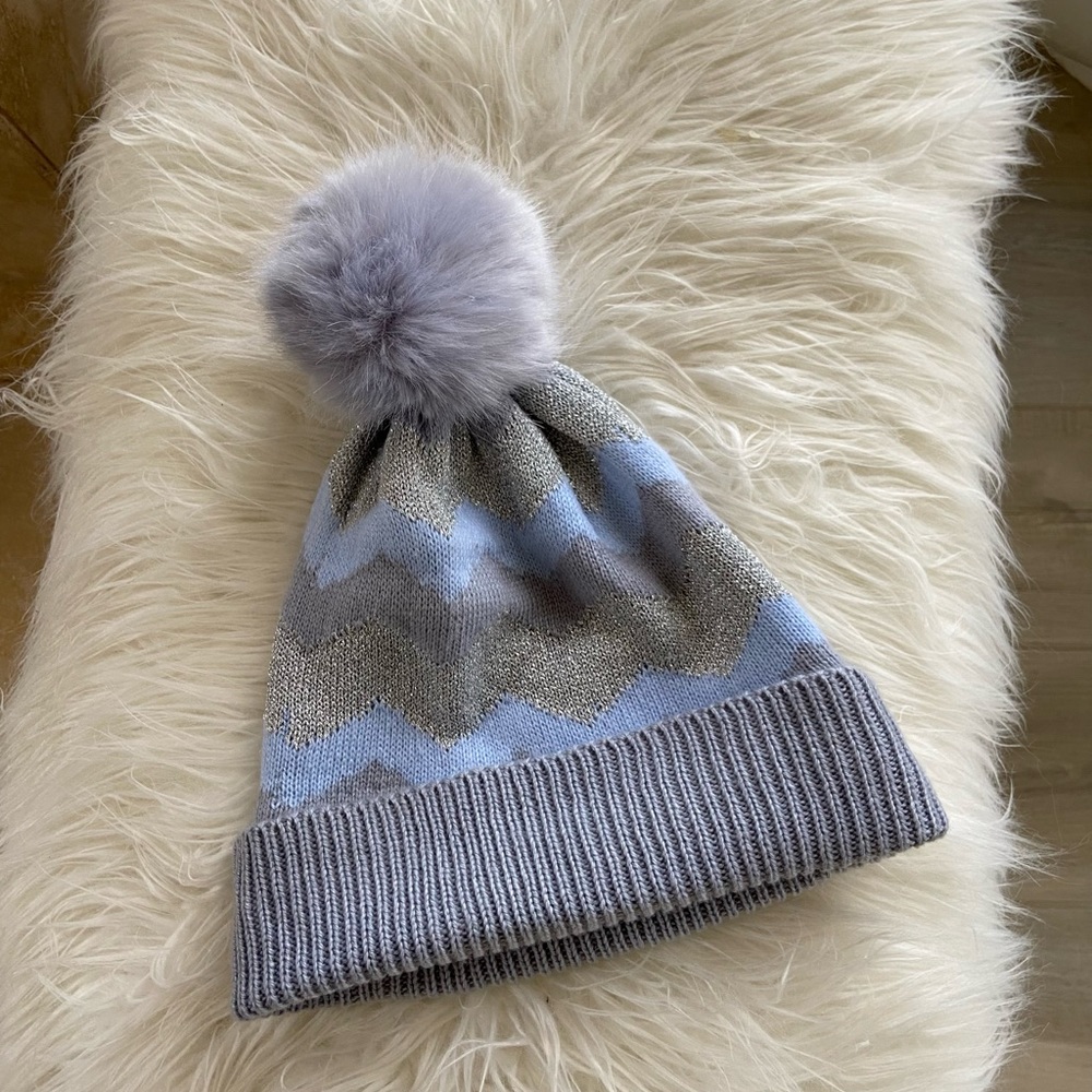 NEW Blue & Silver Beanie